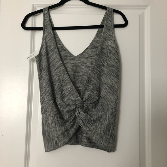 Lululemon knot twist back tank top grey